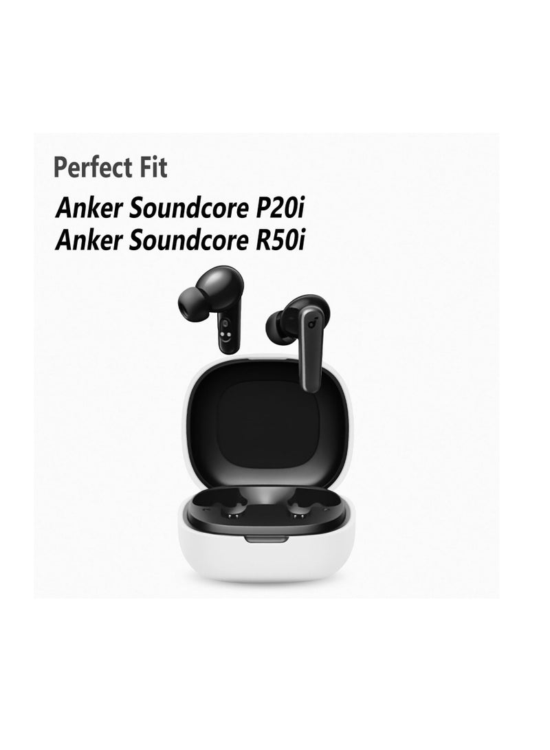 Geiomoo Silicone Case for Anker Soundcore R50i, Anker Soundcore P20i, Protective Cover with Lanyard (White) - Image 3