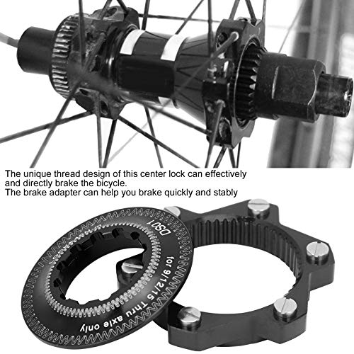 VGEBY Disc Brake Center Lock, Hub Adapter Aluminum Centerlock to 6 Bolt Adapter Set Accessory(Black) Centerlock to 6 Bolt Adapter Brake Disk Adapter Centerlock to 6 Bolt - Image 5