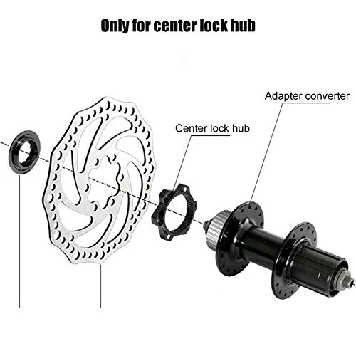 VGEBY Disc Brake Center Lock, Hub Adapter Aluminum Centerlock to 6 Bolt Adapter Set Accessory(Black) Centerlock to 6 Bolt Adapter Brake Disk Adapter Centerlock to 6 Bolt - Image 2
