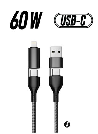 "4-in-1 Fast Charging Cable – USB to Lightning, USB to Type-C, Type-C to Lightning 20W, Type-C to Type-C 60W, Nylon Braided for iPhone, Samsung, Huawei & Tablets" - pzsku/Z894D8F9ADF08F528195CZ/45/_/1739986032/f2f92268-6897-4953-b98a-e7fd6a4c906e