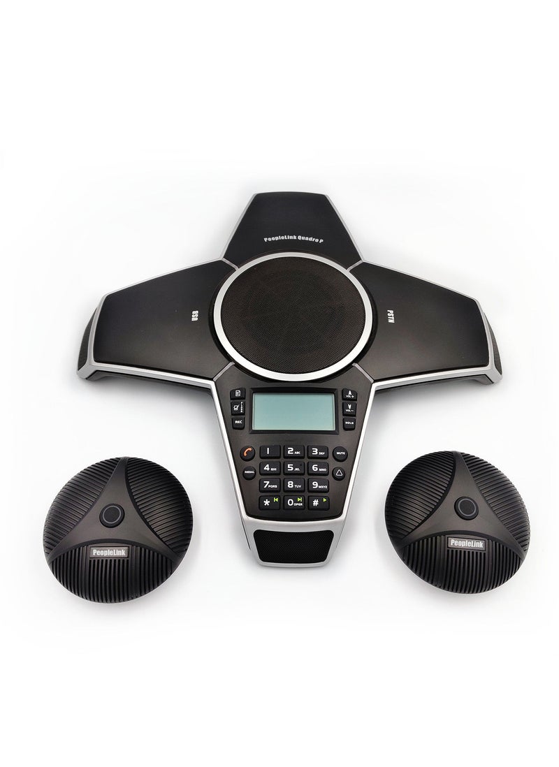 PeopleLink Quadro P Conference Phone with Extension, Black  - Image 3