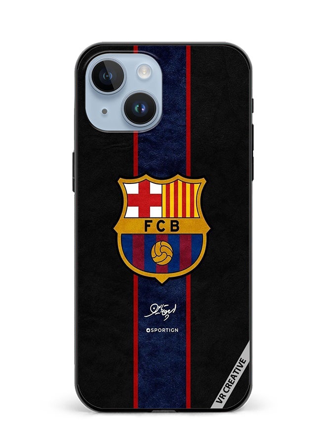 VR CREATIVE غطاء حماية لجهاز آبل آيفون 15 تصميم Fcb متعدد الألوان - Image 1