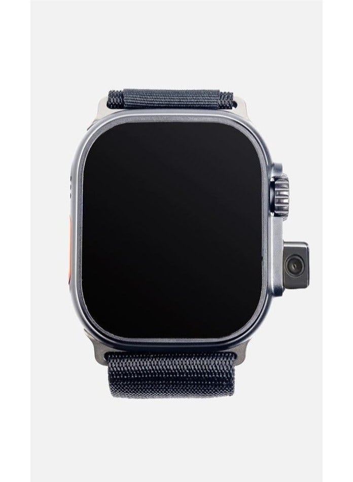 Oteeto TU94 Pro Smart Watch | 2.02-Inch HD Display | Unique Pop-Up Camera | SIM Card Slot for Calls & Internet | Fitness Tracker with Heart Rate & Sleep Monitoring | Bluetooth Connectivity | 2 Interchangeable Straps | Long Battery Life | Black - Image 1