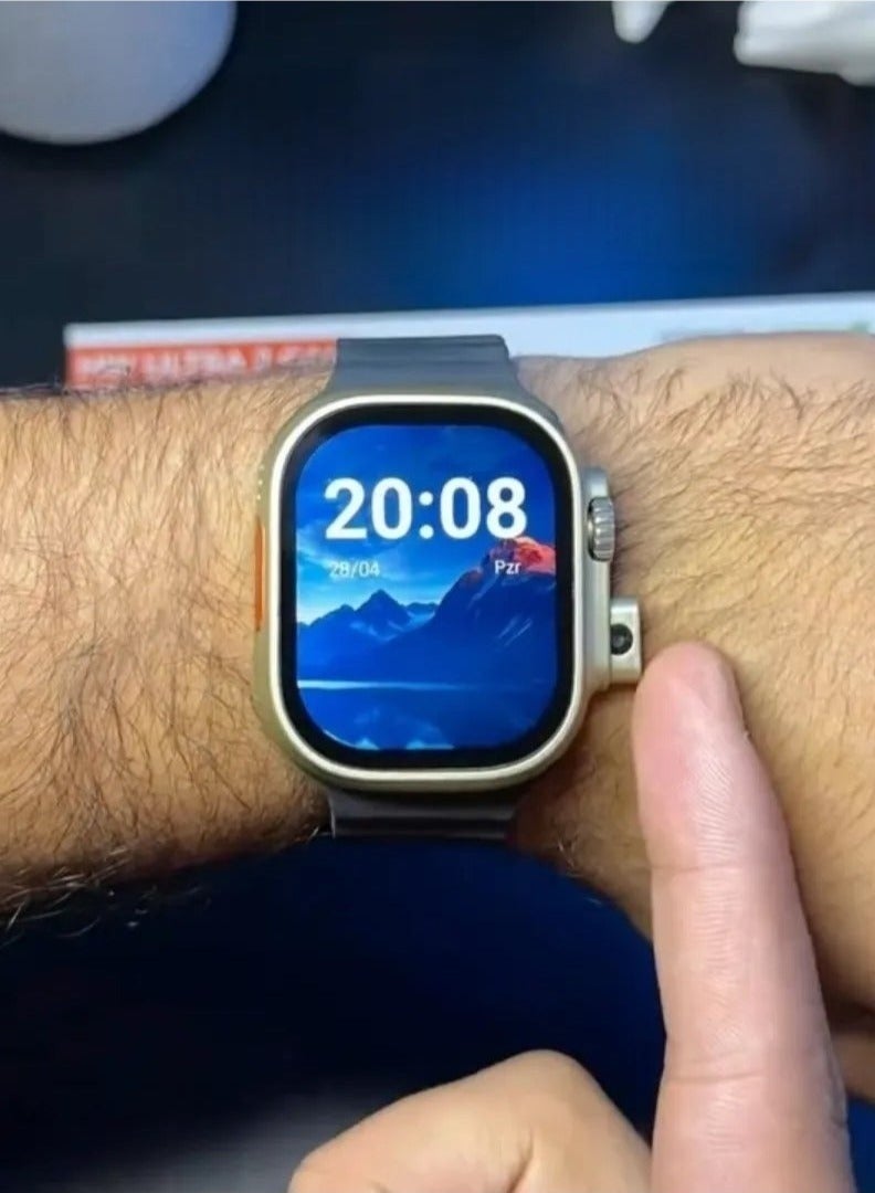 Oteeto TU94 Pro Smart Watch | 2.02-Inch HD Display | Unique Pop-Up Camera | SIM Card Slot for Calls & Internet | Fitness Tracker with Heart Rate & Sleep Monitoring | Bluetooth Connectivity | 2 Interchangeable Straps | Long Battery Life | Black - Image 2