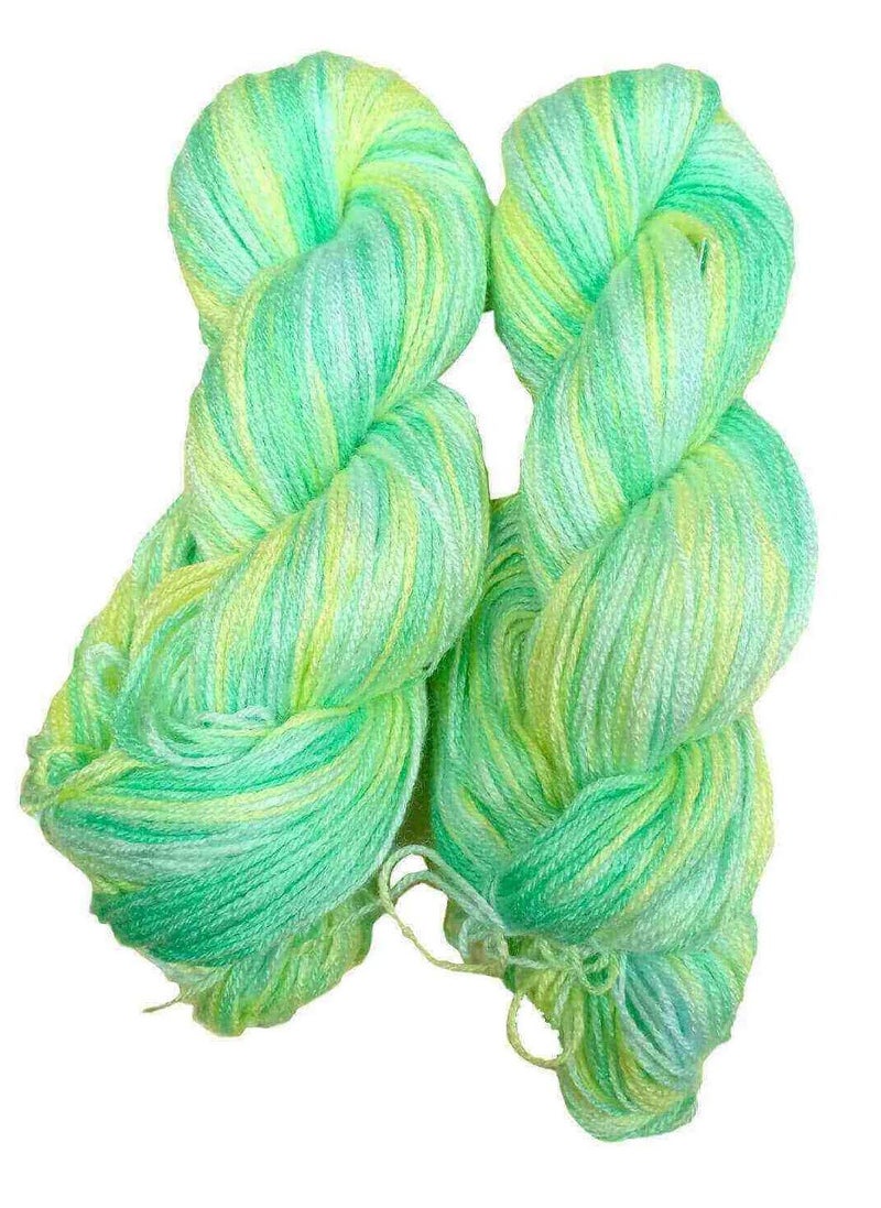 NTGS Oswal Knitting Yarn Wool, Multi Green 200 gm Woolen Crochet Yarn Thread. Best Used with Knitting Needles, Crochet Needles. Wool Yarn for Knitting. Best Woolen Thread. - Image 1