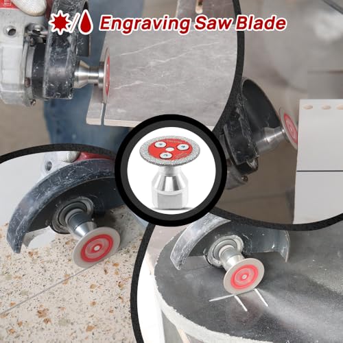 FOCSTOL Mini Diamond Engraving Saw Blade - FOCSTOL 5pcs 1-9/16 Inch(40mm) Cutting Disc with 1pc 5/8''-11 Thread Flange for Marble Granite Artificial Stone Porcelain Tile Ceramic - Image 3