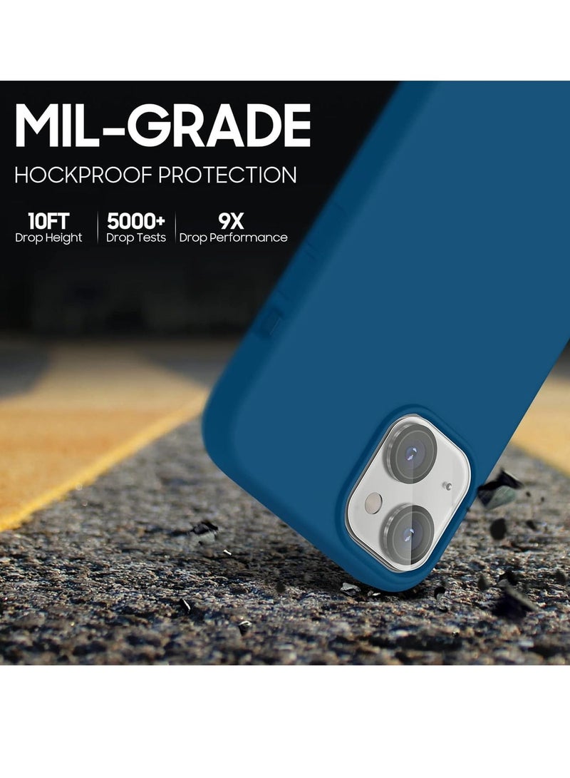 Raxoom "iPhone 14 Cosmos Blue 5-in-1 Protection Set: Liquid Silicone Case with 2 Screen Protectors and Camera Lens Protectors (6.1 Inch)" - Image 2