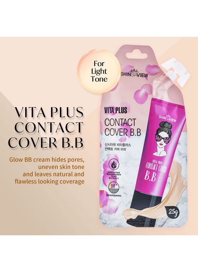 شاين سي فيو كريم Vita Plus Contact Cover Bb Cream ذو حجم ترافي، تغطية غير لامعة للبشرة الفاتحة إلى المتوسطة  - Image 3