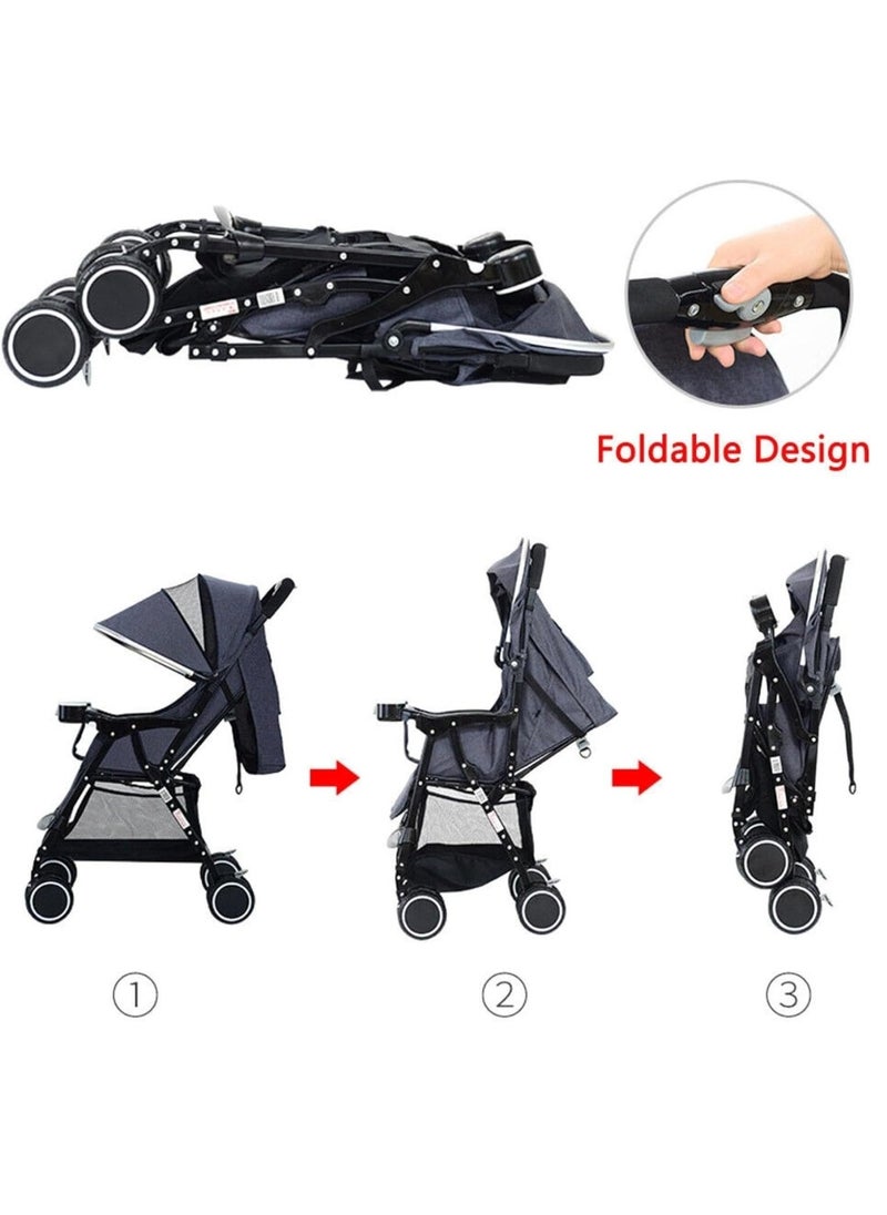MAAS - Lightweight Stroller with Compact Folding and Multi Position  Portable Handle Stroller Adaptable Stroller and Swivel Wheels - Image 1