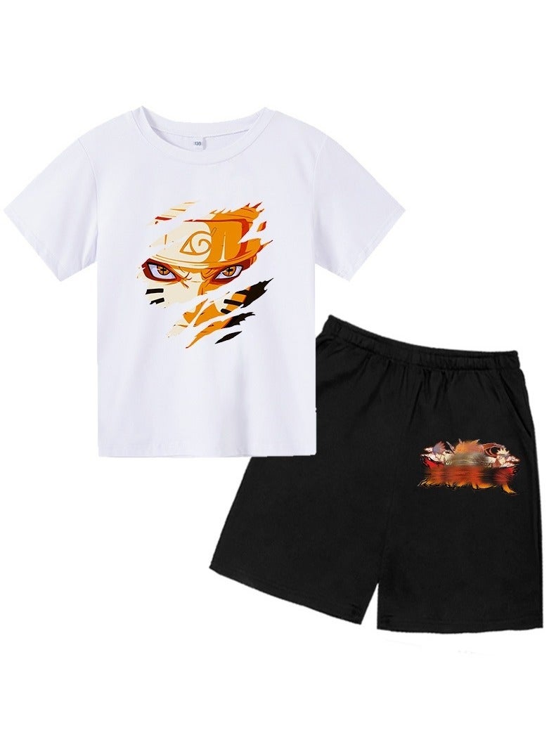 KUYING New Children's Clothing Short Sleeved Two-Piece Set