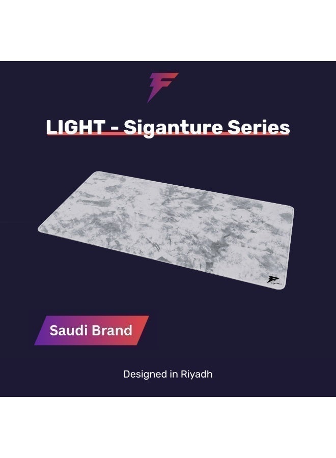 FORCEX Signature Light Gray Gaming Mousepad – Waterproof, Large Extended Non-Slip Pad with Smooth Precision Surface, Durable Design for Pro Gamers and Office Use - Image 5