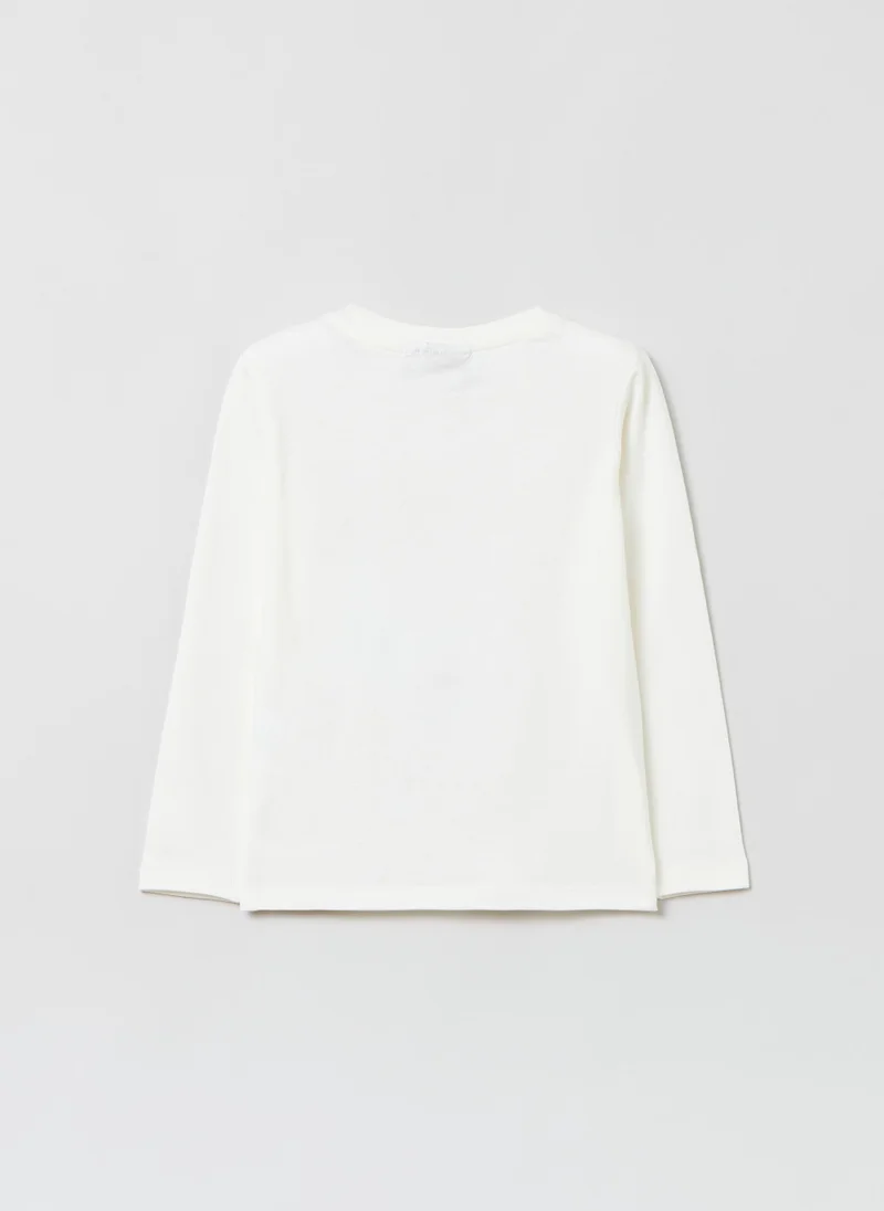 او في اس Ovs Girls Long-Sleeved T-Shirt With Snoopy Print