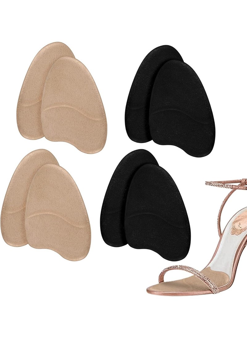Meetion 4 Pairs Forefoot Cushion Inserts for Women Shoes, Non-Sliding Insole Pads for Open Toe,Shoe Pads for Women Shoes Too Big  - Image 1