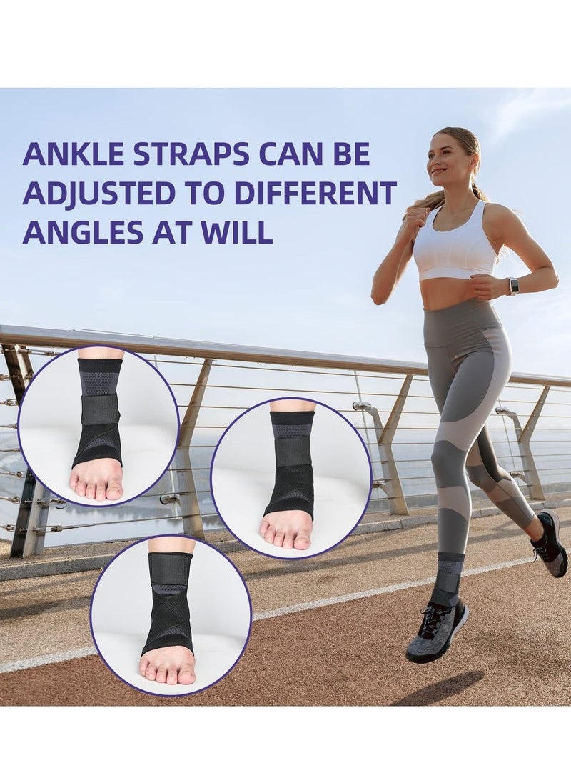 Generic 1 pice Ankle Support Brace, Adjustable Compression Ankle Support, for Men Women Achilles Tendon Support and Plantar Fasciitis, Eases Pain Swelling and Sprained Ankle Pain  - Image 4