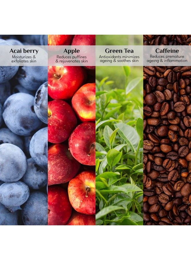 LuxaDerme Under Eye Revive Bio Cellulose Serum Sheet Mask. Depuff Undereye Dark Circles With Antioxidants Like Green Tea Sea Buckthorn & Acai Berry. 100% Fermented Coconut Jelly. (Pack Of 2) - Image 4