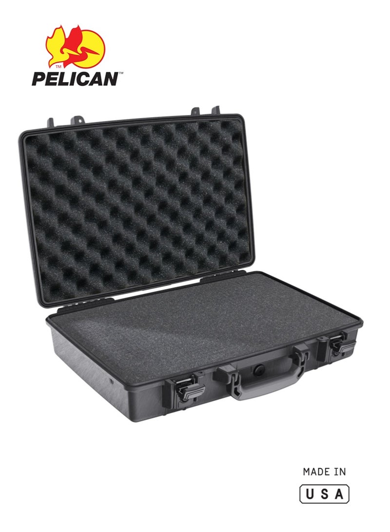 Pelican 1490 Protector Laptop Case with Foam, Black, IP67 Waterproof Hard Case