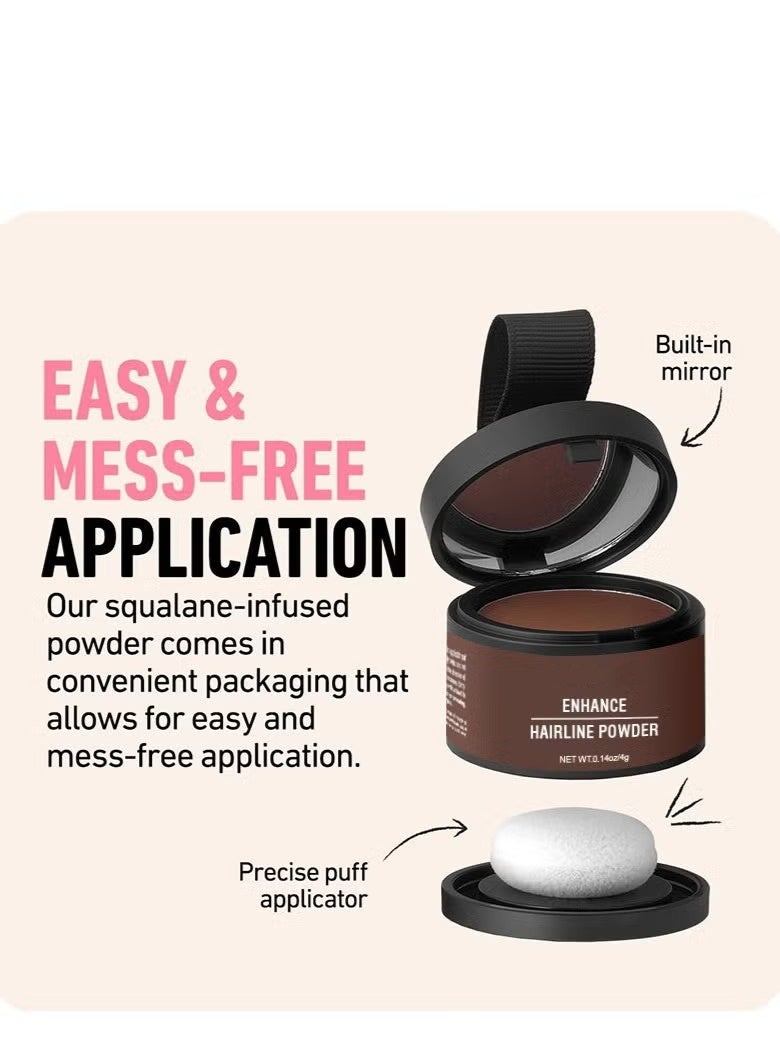 Hairbear Hair Filler,Hairline Shadow Powder,Hairline Powder Instantly Conceals,Instant Volume&scalp Coverage for Thinning Hair,Fast & Full Care, 100% Water Sweat Resistant ( Black) - Image 5