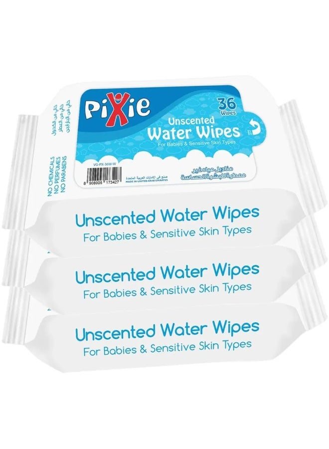 Pixie - Wipes Pack of 3 (108 Wipes) - Image 1