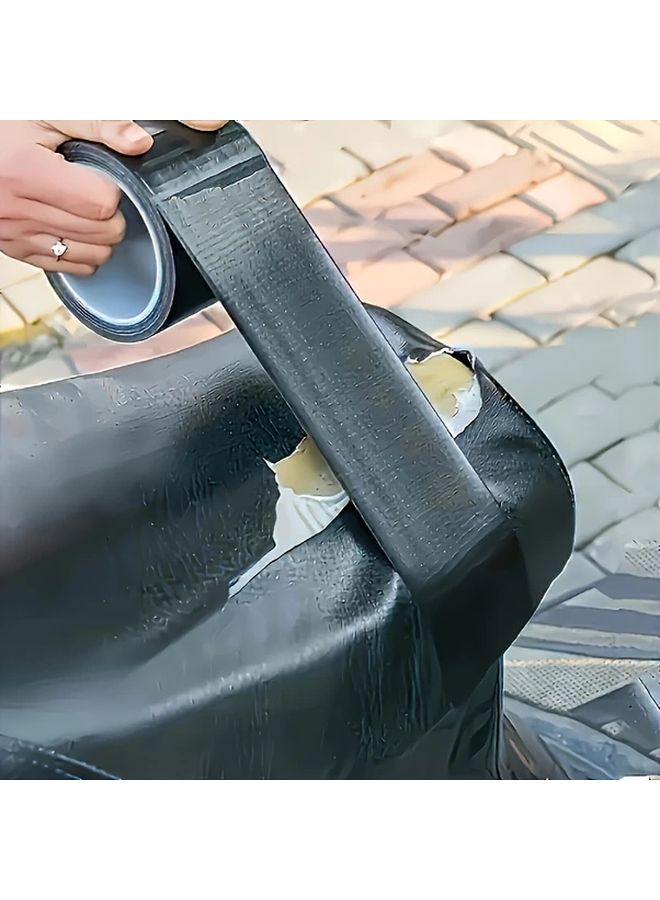 شريط إصلاح أسود مرن ذاتي اللصق 19685 بوصة × 197 بوصة للكنب ومقاعد السيارات والحقائب - Image 5