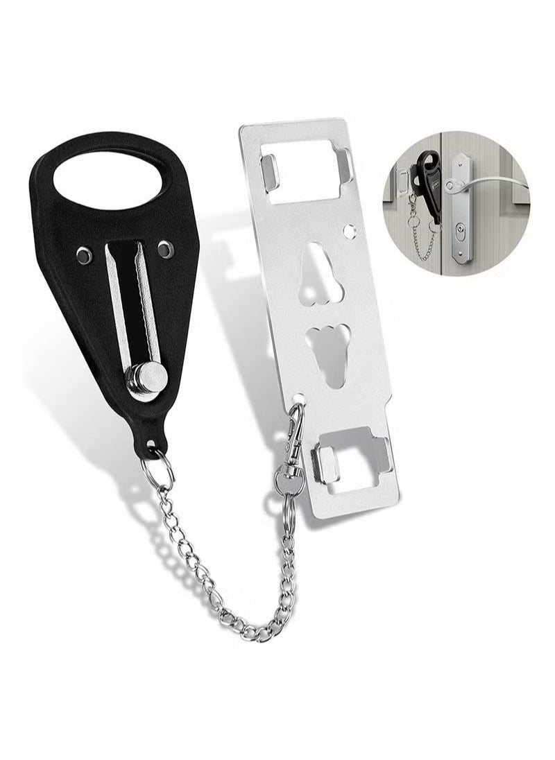 Generic Portable Door Lock, Travel Door Locker Latch Traveling Extra Locks  - Image 1