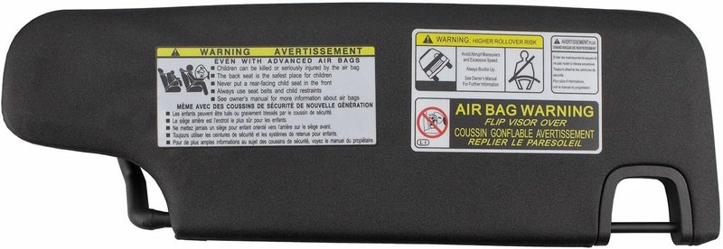 MKVAXR Left Driver Side Sun Visor for Jeep Wrangler JK 2007-2018 - OEM# 6CJ07DX9AA - Image 5