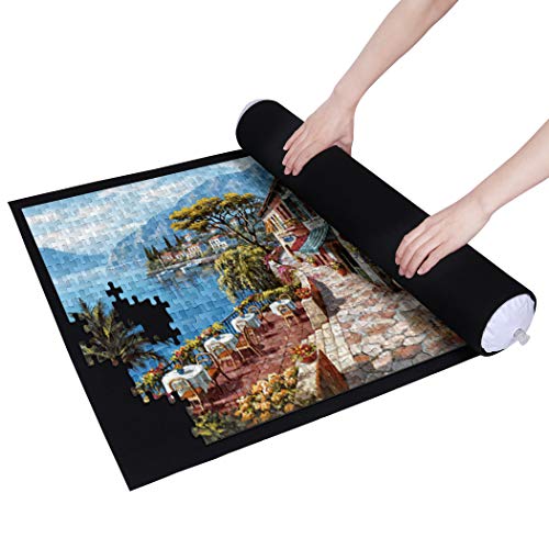 Becko US Puzzle Mat Roll Up with Drawstring Storage Bag Felt Rollup Mat for Easy Transport  Storage Portable Puzzle Board Puzzles Saver Keeper for Jigsaw Puzzles Up to 1500 Pieces - Image 5