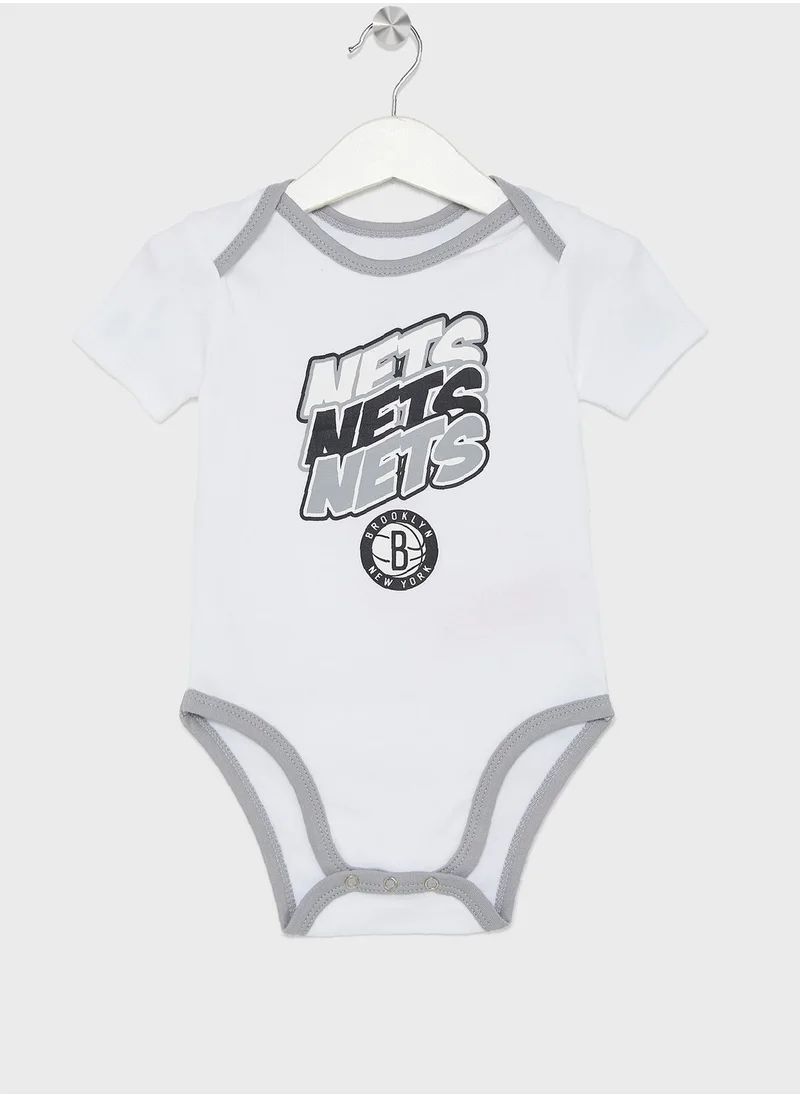 NBA Kids 2 Pack Brooklyn Nets Monterey Tie Dye Creeper Onesie