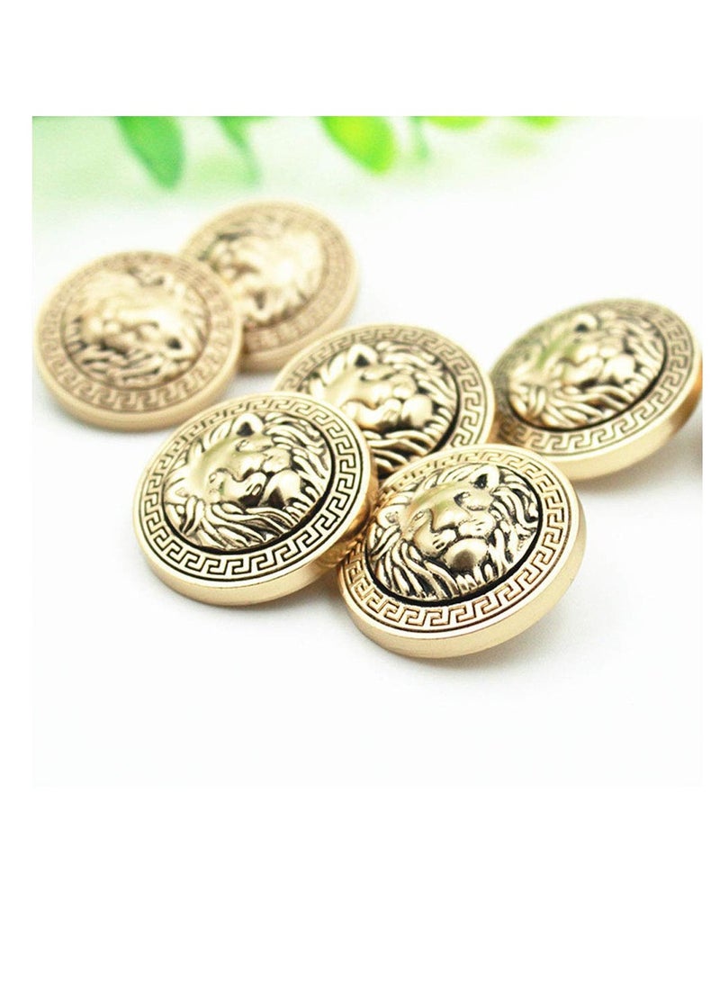 30 Pieces Lion Head Gold Blazer ons for DIY Sewing Projects Suit and Uniform 18mm - Image 2