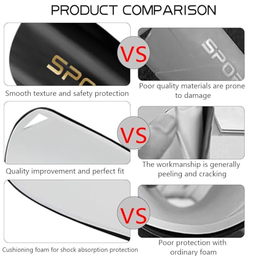 Proberos® Football Sport Shin Guards Set - EVA Cushioning Shin Guards & Sleeves for Teens & Kids - Soccer, Rugby, Hockey - S - Image 5