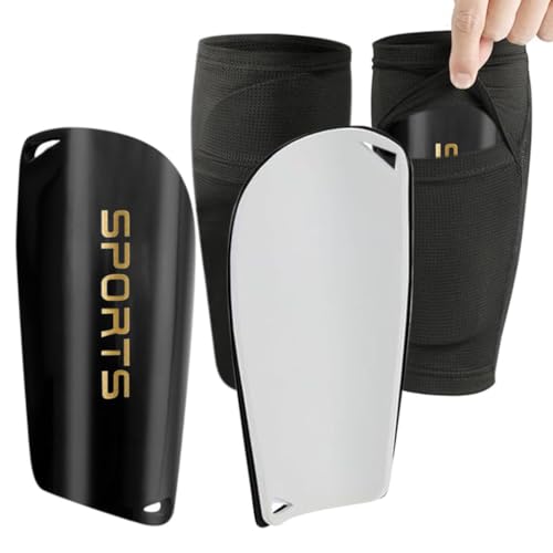 Proberos® Football Sport Shin Guards Set - EVA Cushioning Shin Guards & Sleeves for Teens & Kids - Soccer, Rugby, Hockey - S - Image 1