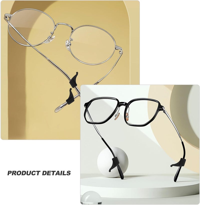 50 Pairs Eyeglass Ear Hooks - Non-Slip - Silicone Eyeglasses Holders - Glasses Ear Grip Sleeve Retainer for Running Working - Image 3