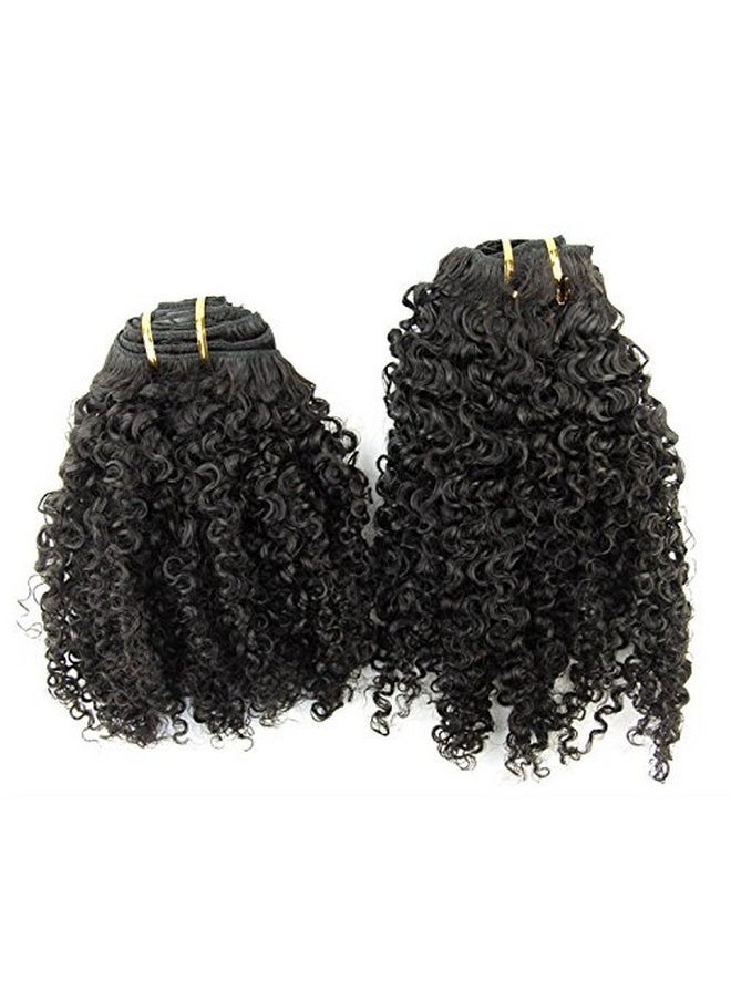 Ms Fenda Brazilian Remy Virgin Hair Kinky Curly 3B 3C Natural Color African American Clip In Hair Extensions 120Gram 7Pcs/Set(16")  - Image 4