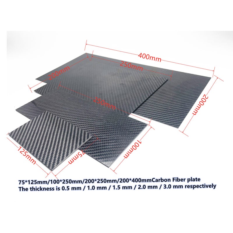 3K Full Carbon Fiber Plate Sheet Corrosion High Tensile Strength Model Airplane Board Material - Image 5