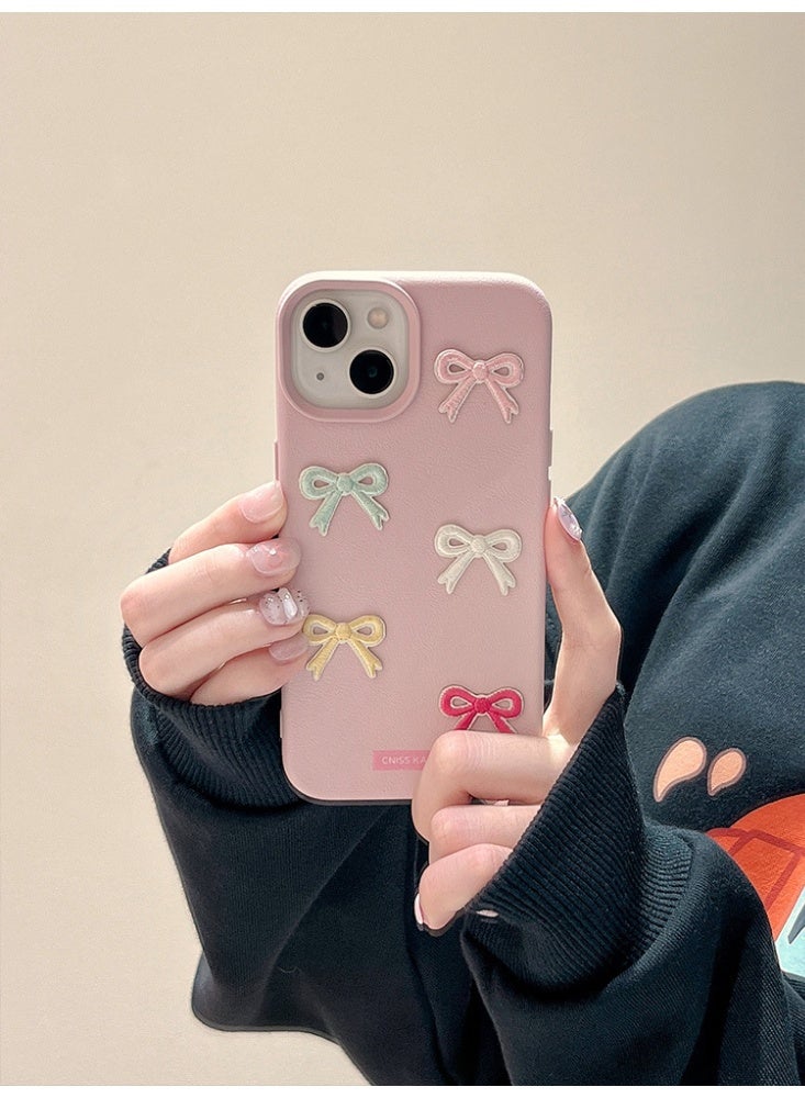 NIBEMINENT 3D Colorful Bowknot Protective TPU Case Cover For iPhone 15 Pro Max - Image 3