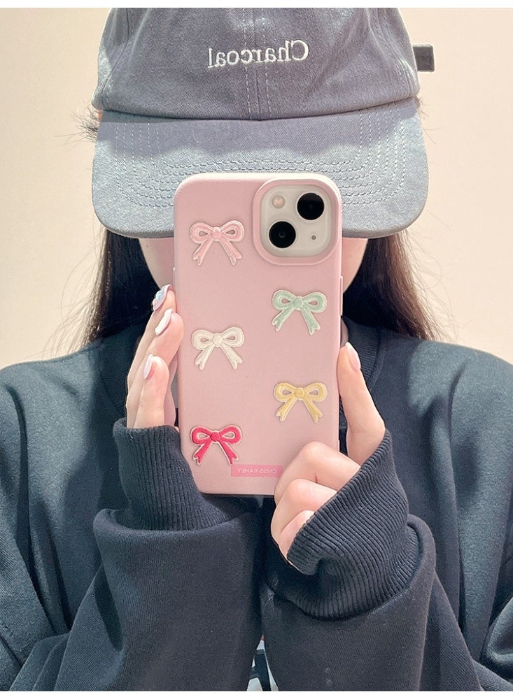 NIBEMINENT 3D Colorful Bowknot Protective TPU Case Cover For iPhone 15 Pro Max - Image 2