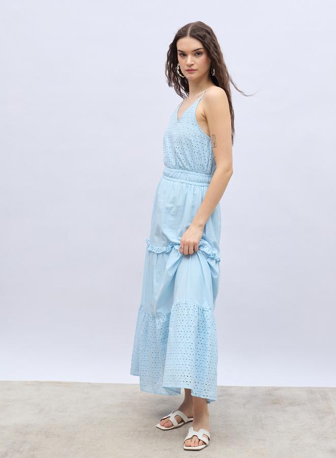 Styli Eyelet Tiered Dress - Image 3