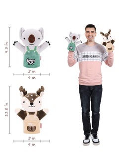 Y&D Plush Animals Finger Puppet Toys, Hand for Toddlers 1-3, Soft Hands Puppets Game Autistic Children, Great Family Parents Talking Story Boys Set  - Image 2