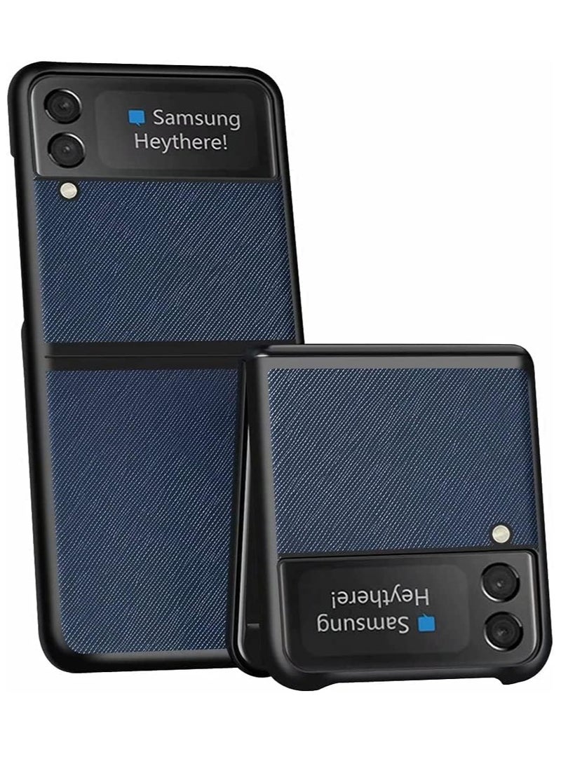 Generic - Aockay Cover for Samsung Galaxy Z Flip 4 Case, Leather Texture + PC Frame, Drop-Resistant, Cover Protection for Samsung Galaxy Z Flip 4 (Samsung Galaxy Z... - Image 1