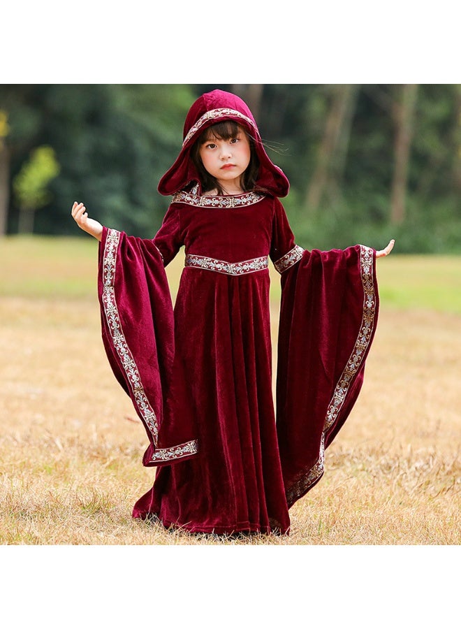 NIBEMINENT Medieval retro court Little Red Riding Hood dress - Image 1