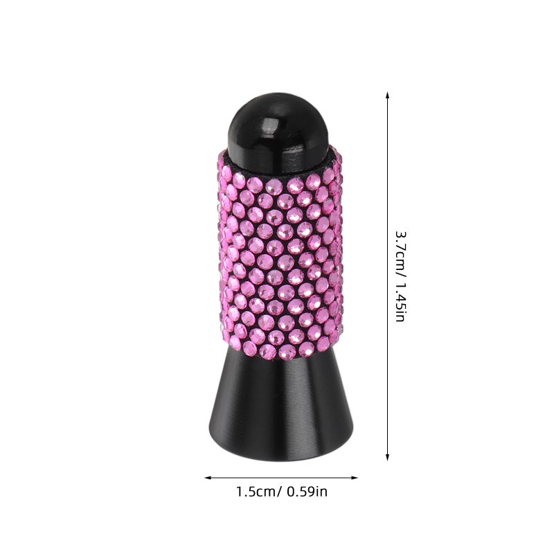 2pcs Universal Short Car Antenna Replacement Rhinestone Car Roof Decoration Antenna Decorative Antenna Vehicle Accessory Car Roof Ornament - Image 3