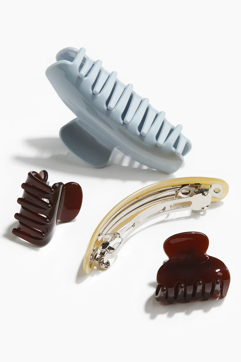 اتش اند ام مشابك شعر - عبوة من 4 قطع