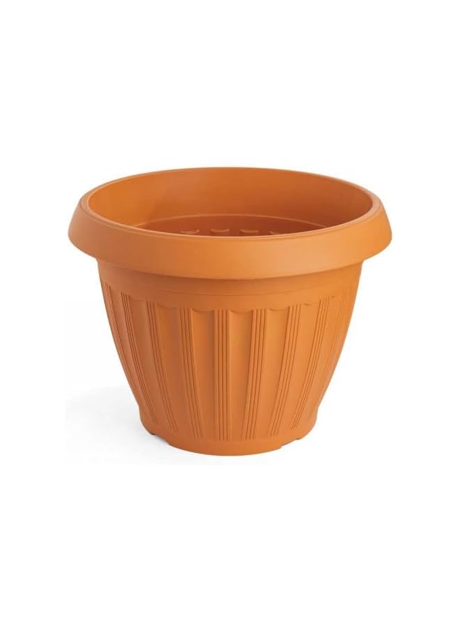 SGC Cosmoplast Plastic Round Flowerpot D43.5Xh31Cm Brown Color - Image 1