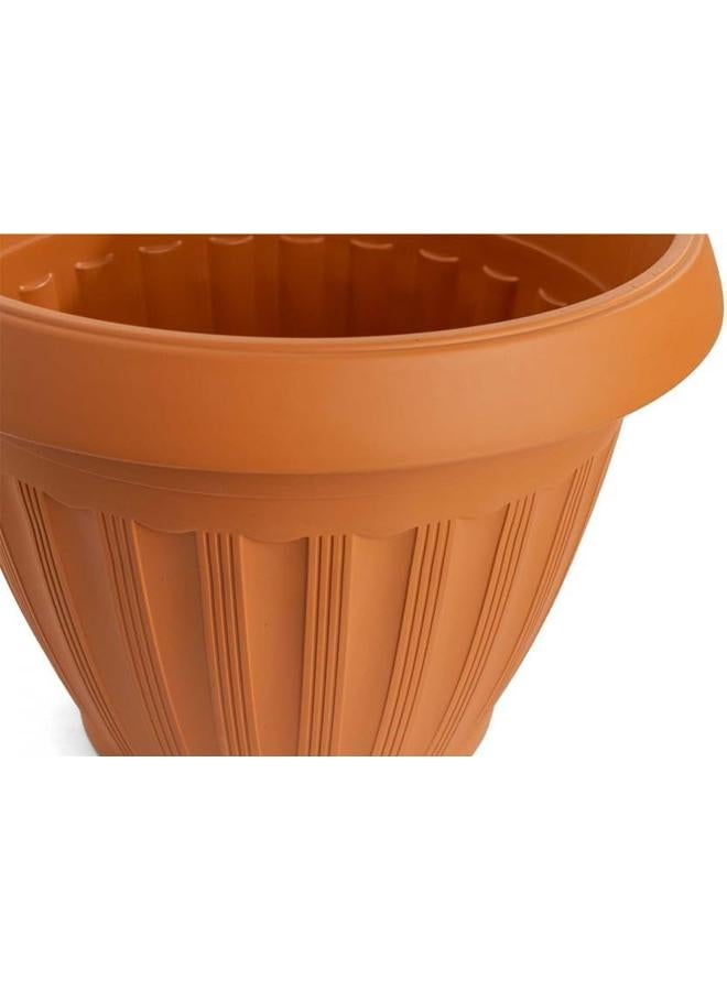 SGC Cosmoplast Plastic Round Flowerpot D43.5Xh31Cm Brown Color - Image 3