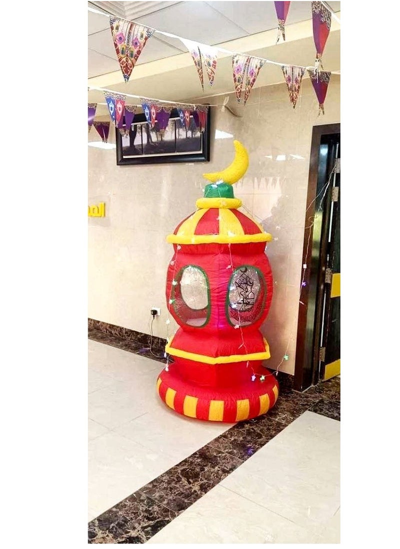 Generic - Ramadan Kareem Lantern -Large size 2.25 meters-Inflatable Red - Image 1