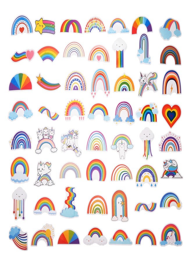 Cleverplay 100 Pack Rainbow Stickers, Rainbow Party Favors, Birthday Decorations Gifts - Image 2