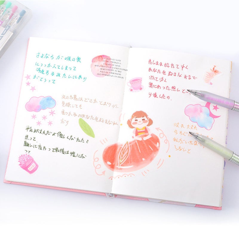 9 Color Gel Pens Set 0.5mm Pen Lead Colored Pens Retractable Gel Ink Pens Art Supplies for Children Adults Coloring Books Drawing Painting Writing Journaling - Image 5