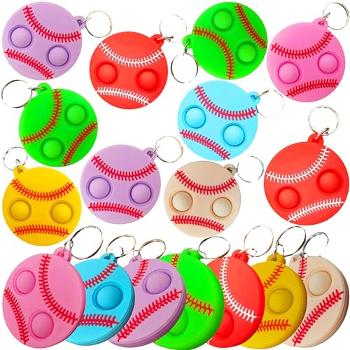 PSDFH 20 Packs Bulk Mini Sport Baseball fidgets Toys for Kids Children Classroom Students Gifts Prize from TeacherBirthday Party Bubble Favors - Image 1