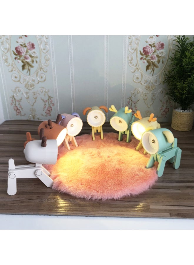 6 Points 12 Points Puppy Table Lamp Deer Table Lamp Baby House Mini Lamp Blythe Photo Props Furniture Accessories-Specifications:Green Deer Table Lamp  - Image 2