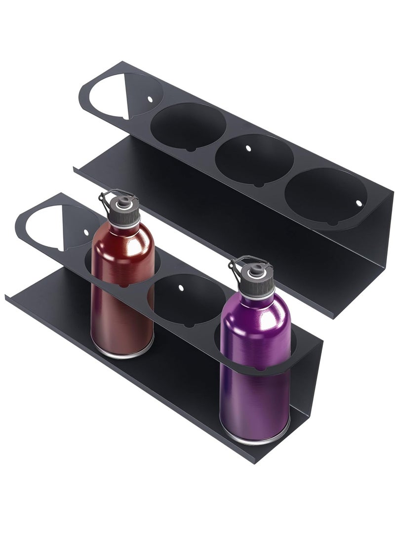 Bukela 2 Pack Spray Can Holder Organizer For Garage And Workspace,Black Wall-Mounted Steel Aerosol Can Holder,Spray Paint Can Holder With Mounting Accessories Included(4 Cans) - Image 1