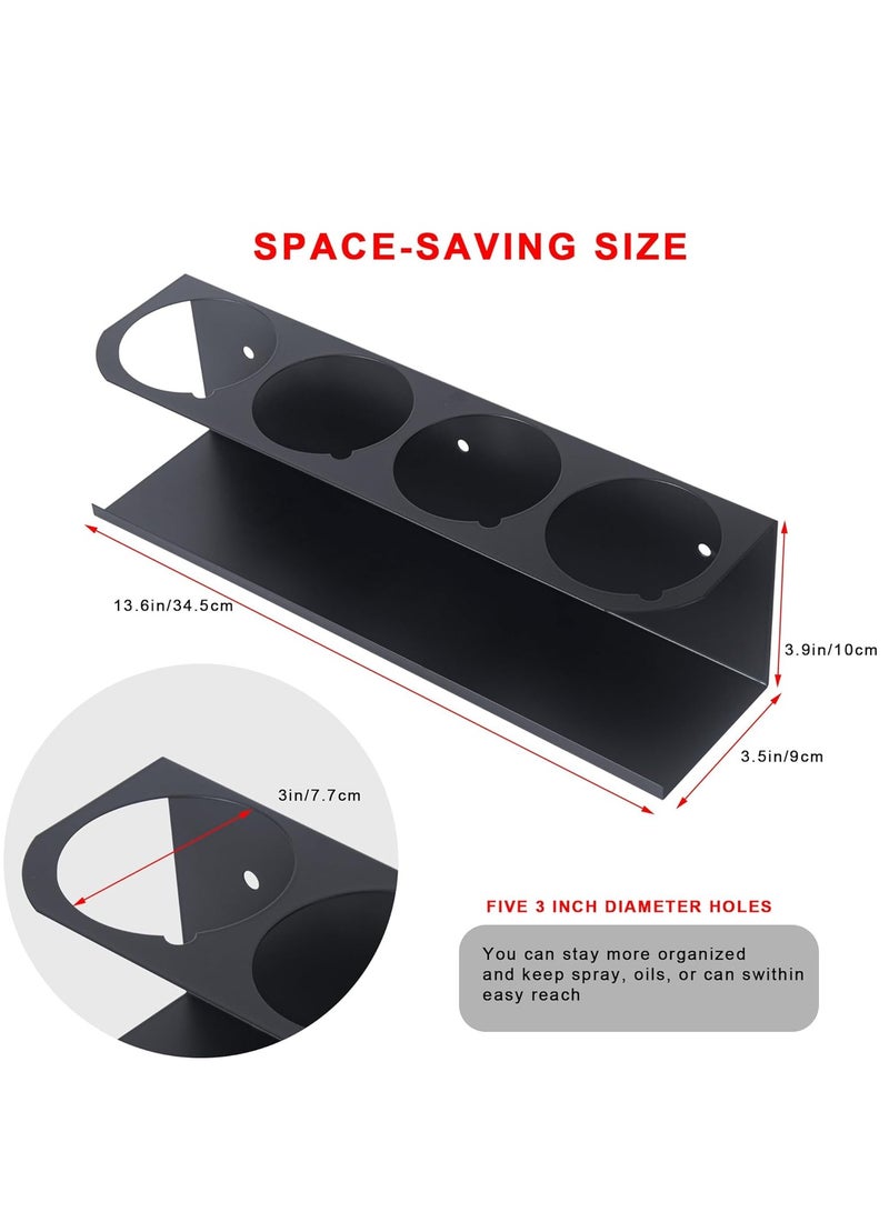 Bukela 2 Pack Spray Can Holder Organizer For Garage And Workspace,Black Wall-Mounted Steel Aerosol Can Holder,Spray Paint Can Holder With Mounting Accessories Included(4 Cans) - Image 2